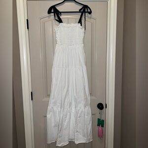 Francesca's Collections White Dress with Black Straps